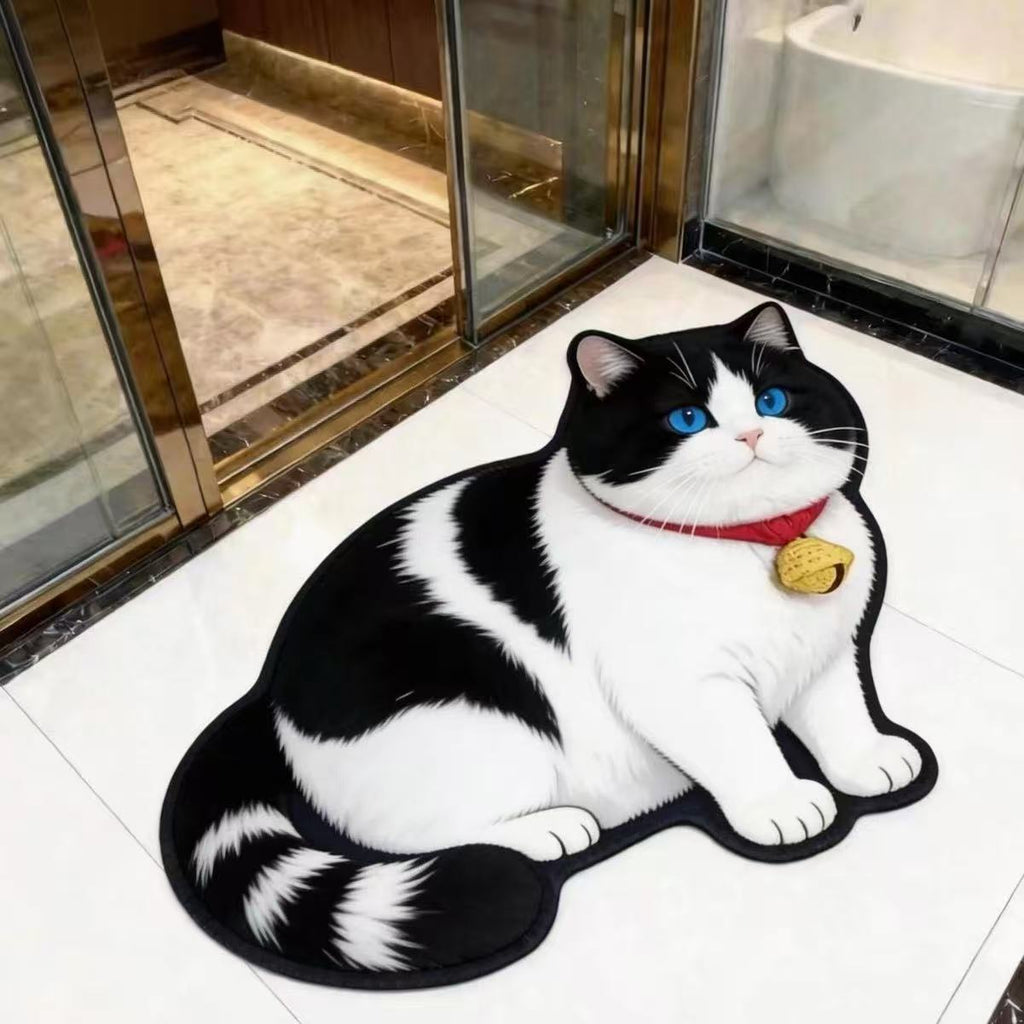 Plush Cat-Shaped Bath Mat | High & Bury