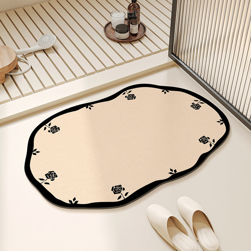 Plush Floral Shaped Area Mat | High & Bury
