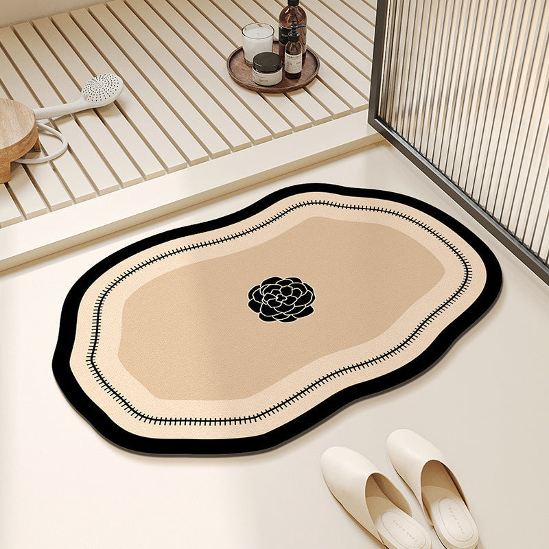 Plush Floral Shaped Area Mat | High & Bury