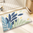 Plush Wave-Pattern Bathroom Mat | High & Bury