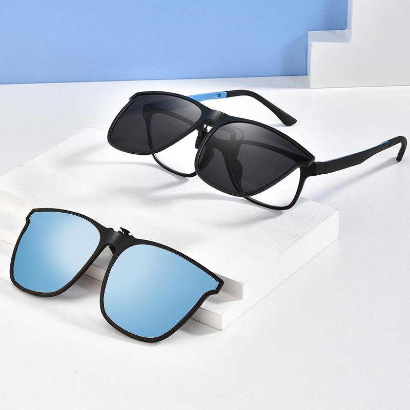 Polarised Flip-Up Clip-On Sunglasses with Oval 60 × 54 mm Lenses, view 12