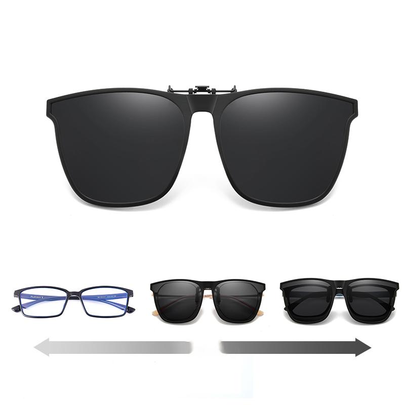 Polarised Flip-Up Clip-On Sunglasses with Oval 60 × 54 mm Lenses, view 2