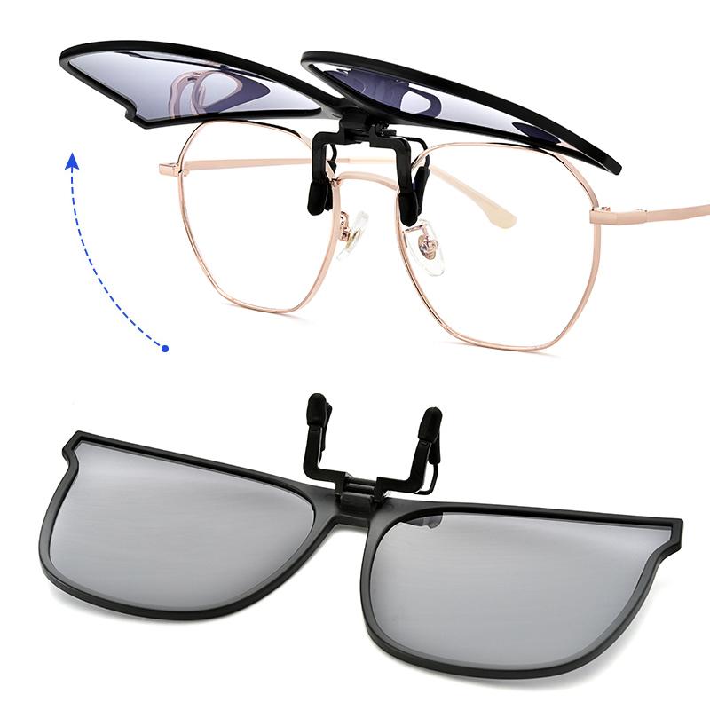 Polarised Flip-Up Clip-On Sunglasses with Oval 60 × 54 mm Lenses, view 5
