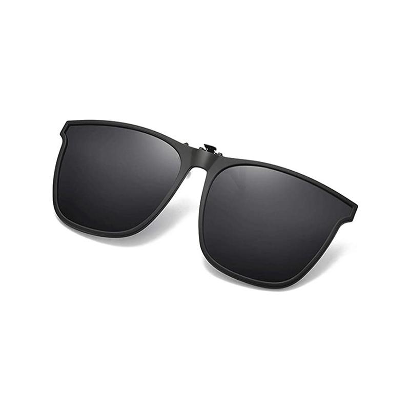 Polarised Flip-Up Clip-On Sunglasses with Oval 60 × 54 mm Lenses