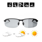 Polarised Photochromic Sports Sunglasses, Metal Alloy Frame, view 7