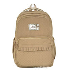 Polka Dot Ruffled Backpack for School, Work and Everyday Use, view 2