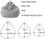 Polyester Bean Bag Sofa Cover, 80x90 cm or 100x120 cm, Removable