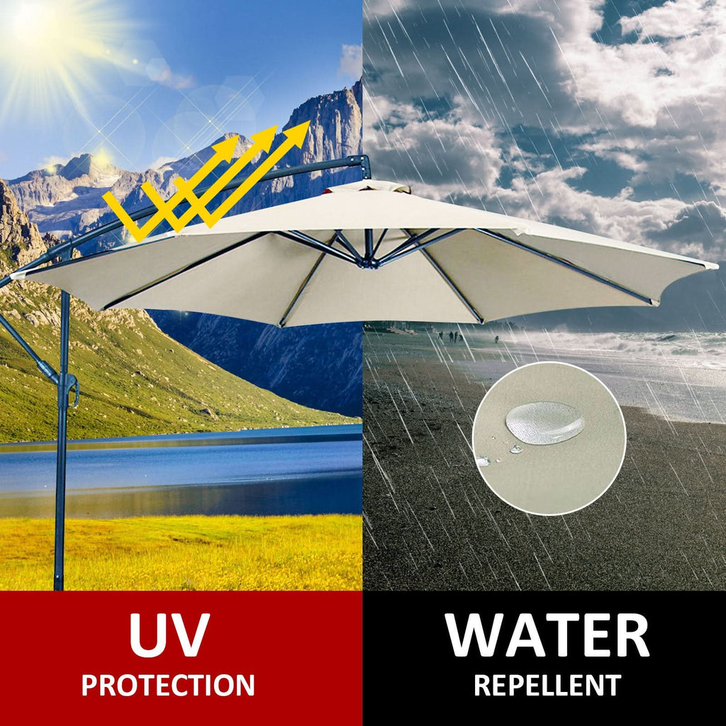 Polyester Replacement Outdoor Umbrella Canopy, Adjustable Angle, Washable, view 5