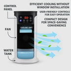 Portable Air Conditioner with Cool Mist Humidifier, 18W, 300ml Tank, view 2