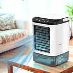 Portable Air Cooler with Humidifier and LED Light, 900ml Water Tank
