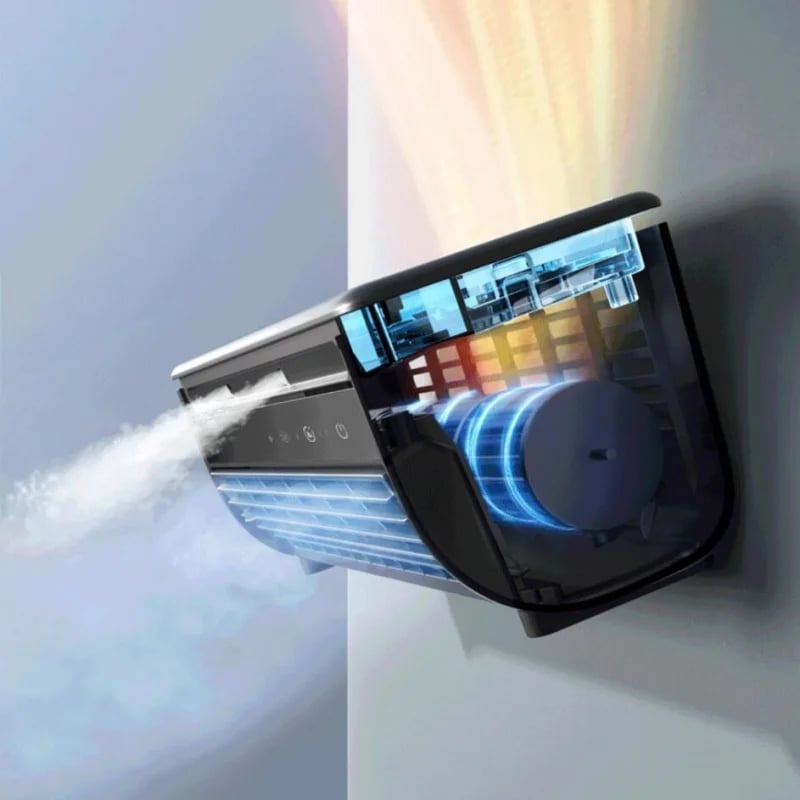 Portable Battery-Powered Fan, 312 mm, Wall-Mountable or Desk-Use, view 8
