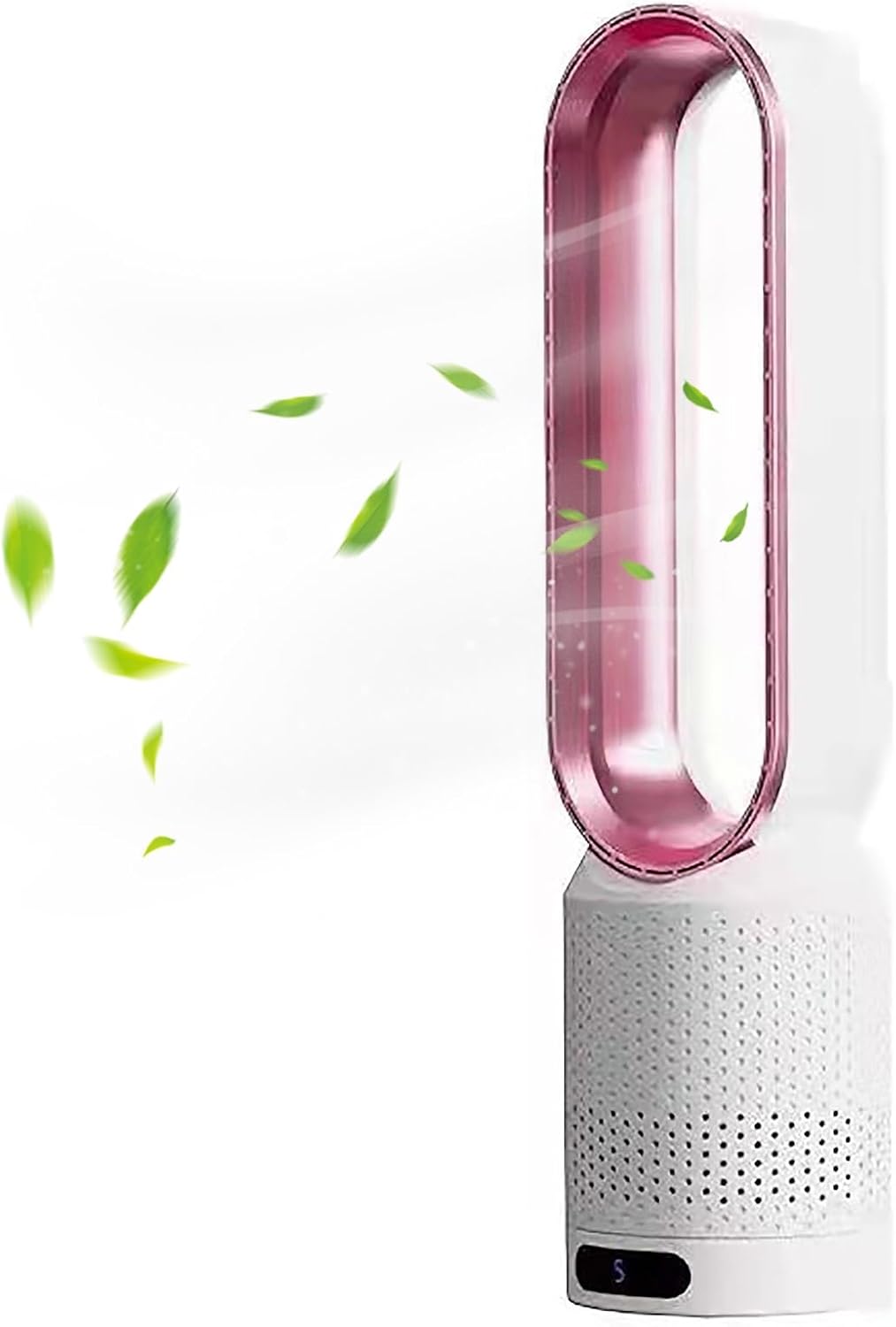 Portable Bladeless Fan with Remote Control and Air Purification, view 2