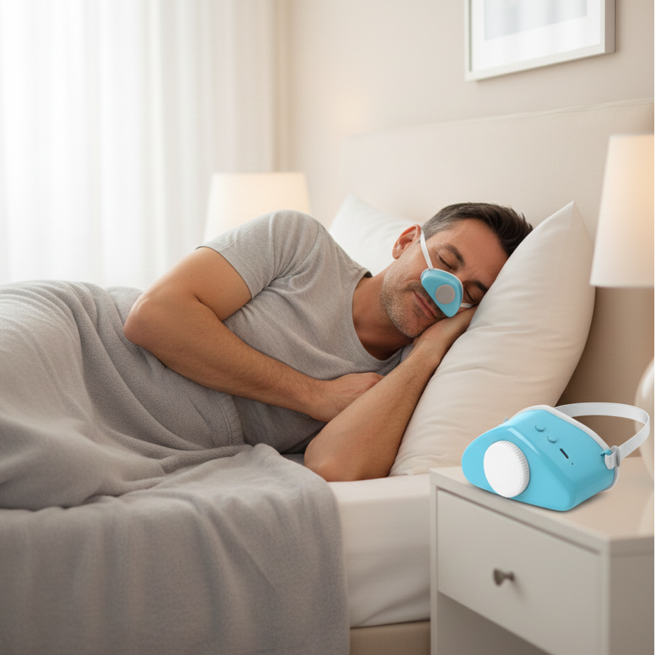 Portable Electric Anti-Snoring Device Mask with Adjustable Strap