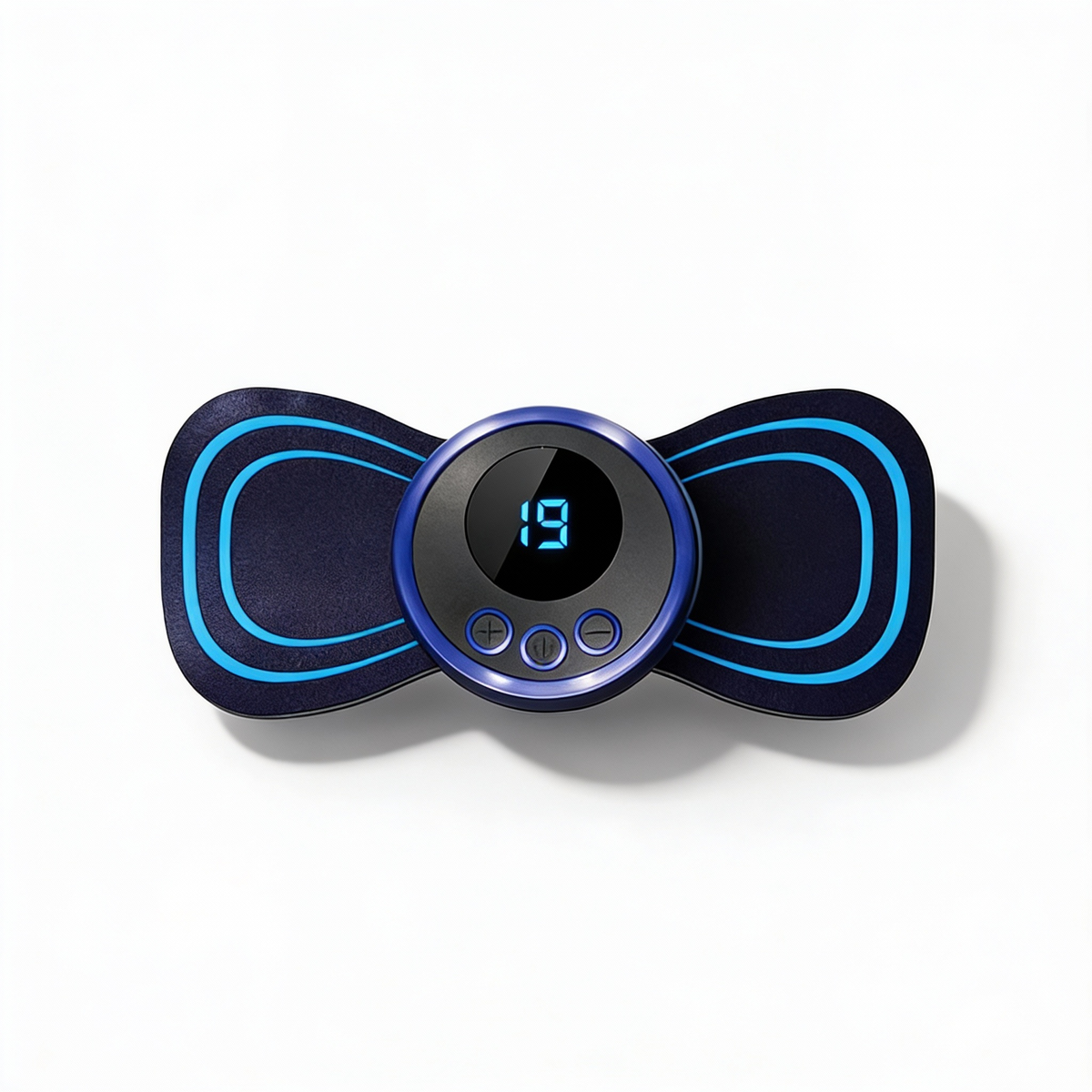 Portable EMS Massage Pad with Remote Control and 3 Reusable Patches