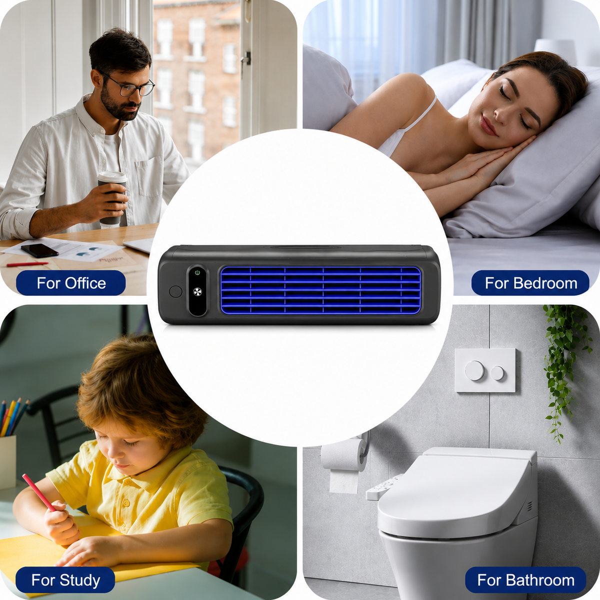Portable Evaporative Air Cooler, 2000 mAh, 588 g, 3 Cooling Modes, view 2