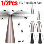 Portable Fly Repellent Fan, ABS, USB or 2 AA Battery, 26 cm, view 4