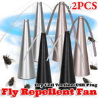 Portable Fly Repellent Fan, ABS, USB or 2 AA Battery, 26 cm, view 5
