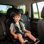 Portable Foldable Child Car Booster Seat with Five-Point Harness, view 13