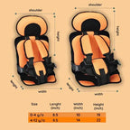 Portable Foldable Child Car Booster Seat with Five-Point Harness, view 4