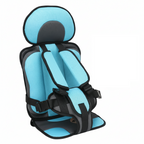 Portable Foldable Child Car Booster Seat with Five-Point Harness