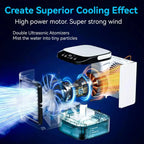 Portable Mini Air Conditioner Fan and Humidifier, 3-Speed, 900ML, view 10