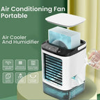 Portable Mini Air Conditioner Fan and Humidifier, 3-Speed, 900ML