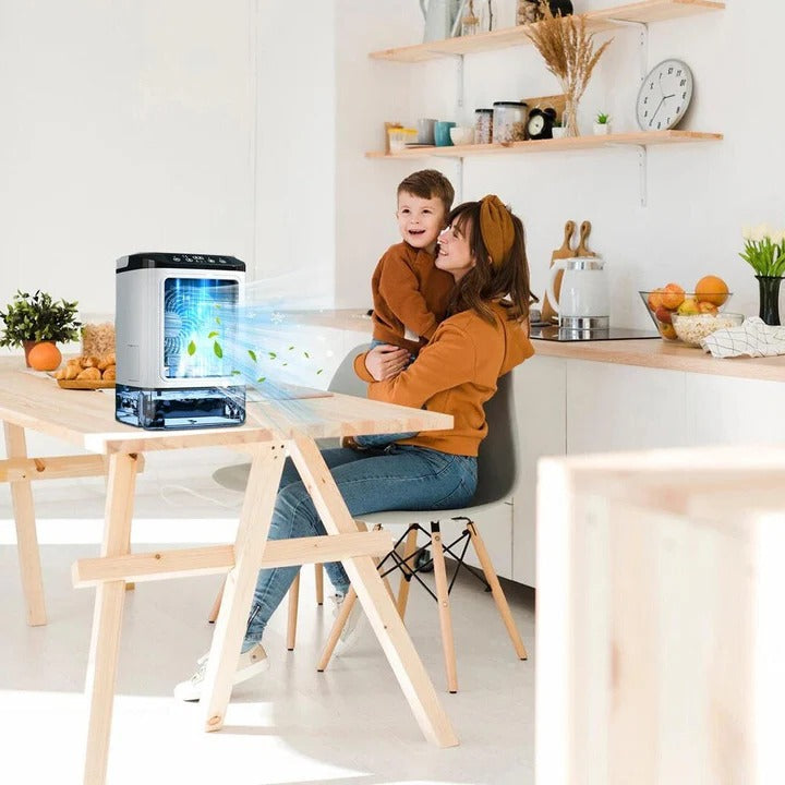 Portable Mini Air Conditioner, USB-Powered Evaporative Cooling, view 2