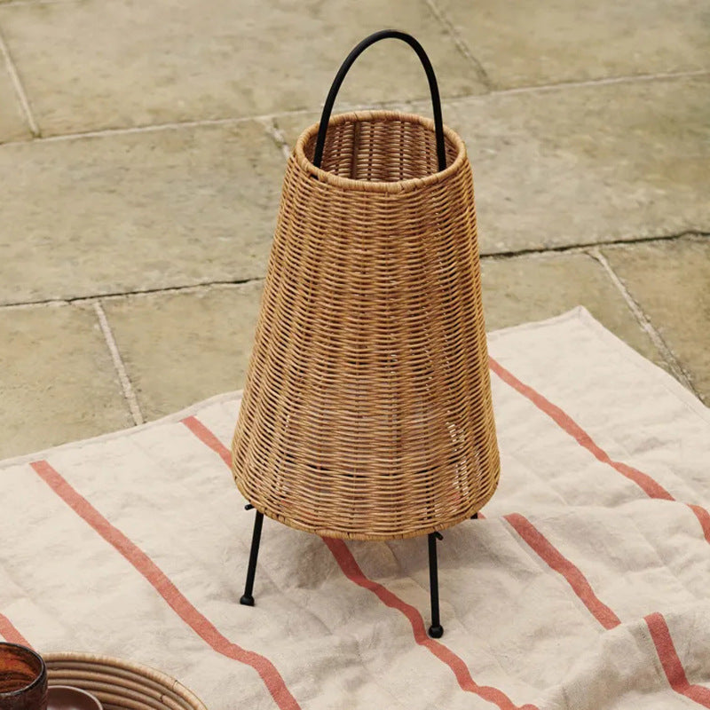 Portable Rattan Lantern | High & Bury