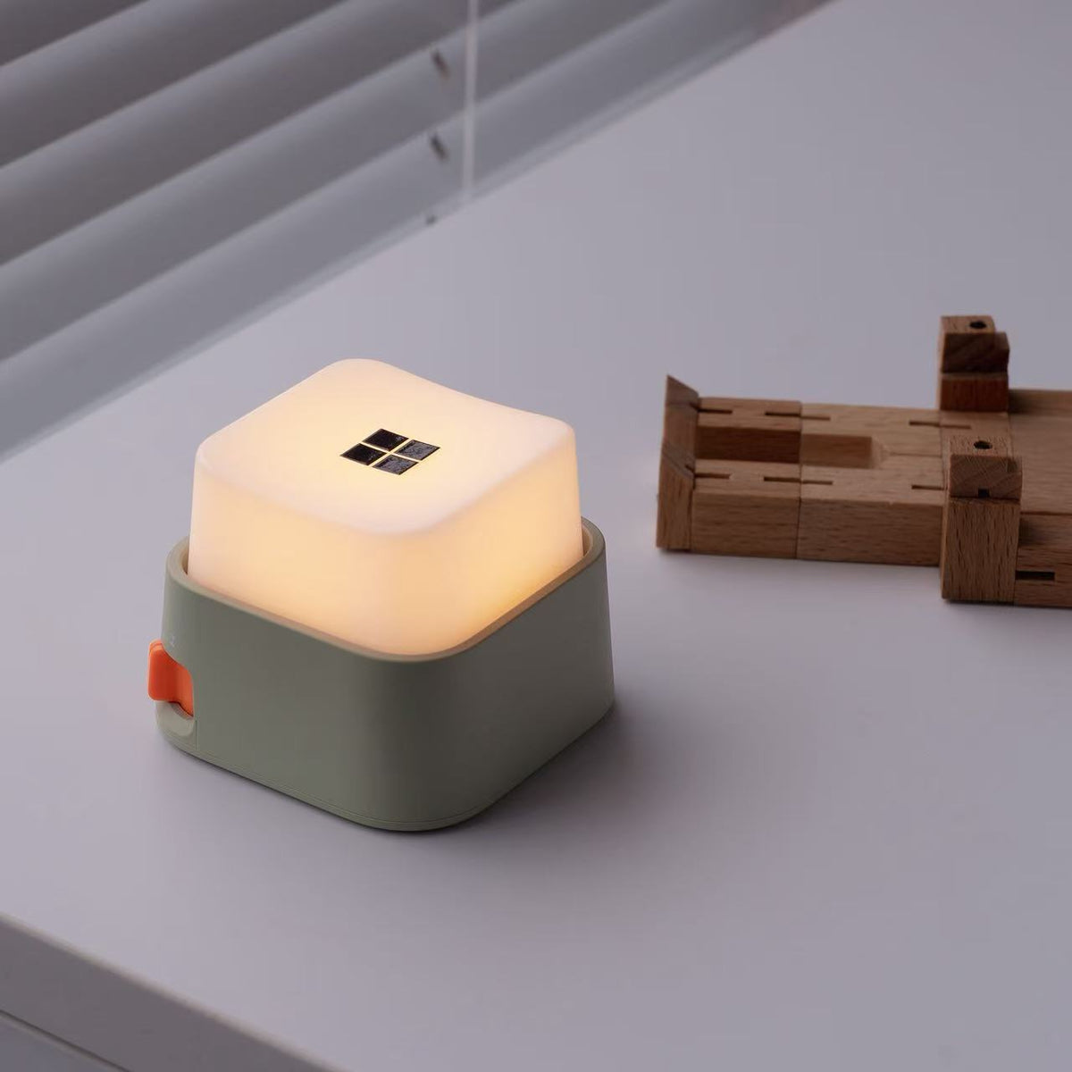 Portable Rechargeable Cube LED Night Light with Adjustable Brightness | High & Bury