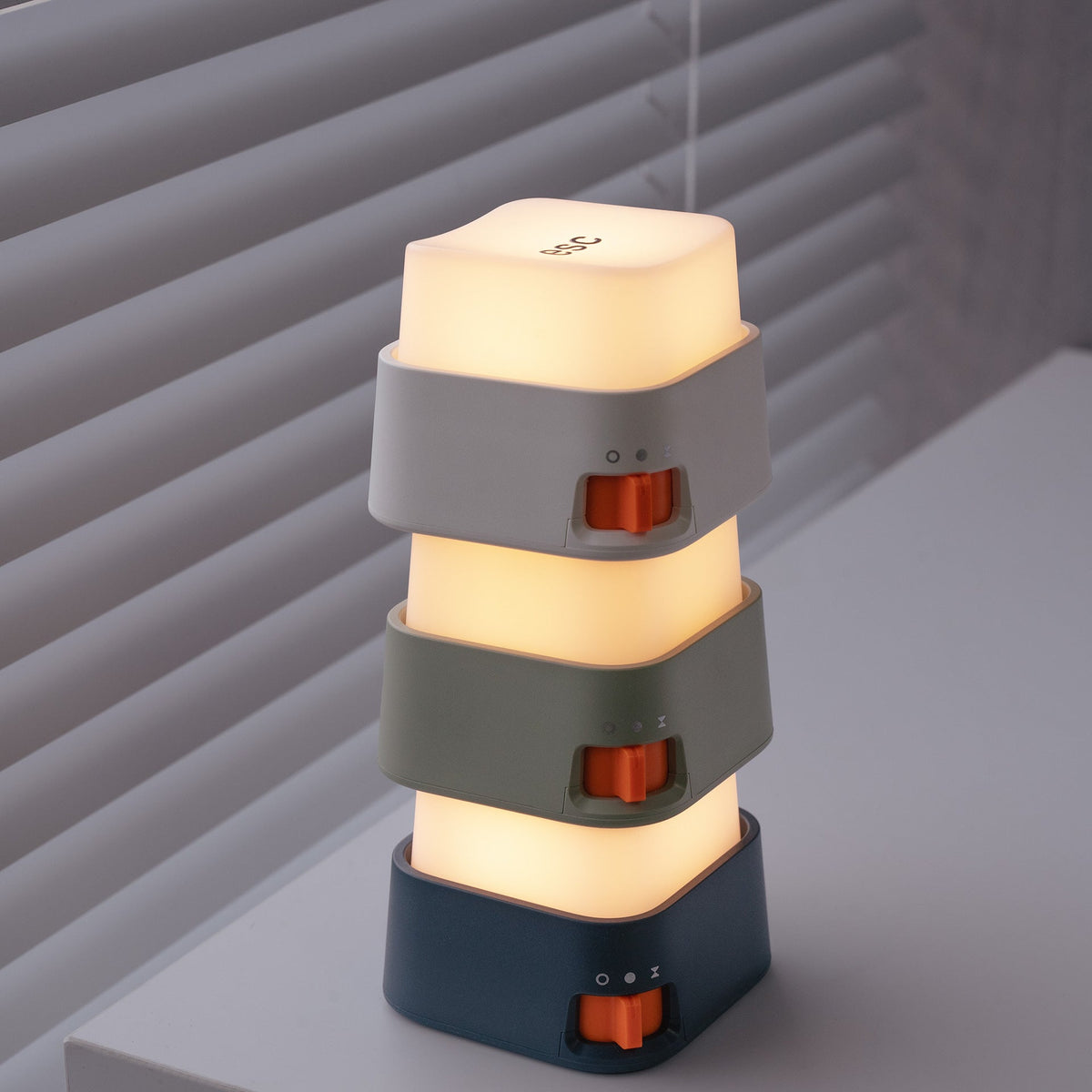 Portable Rechargeable Cube LED Night Light with Adjustable Brightness | High & Bury