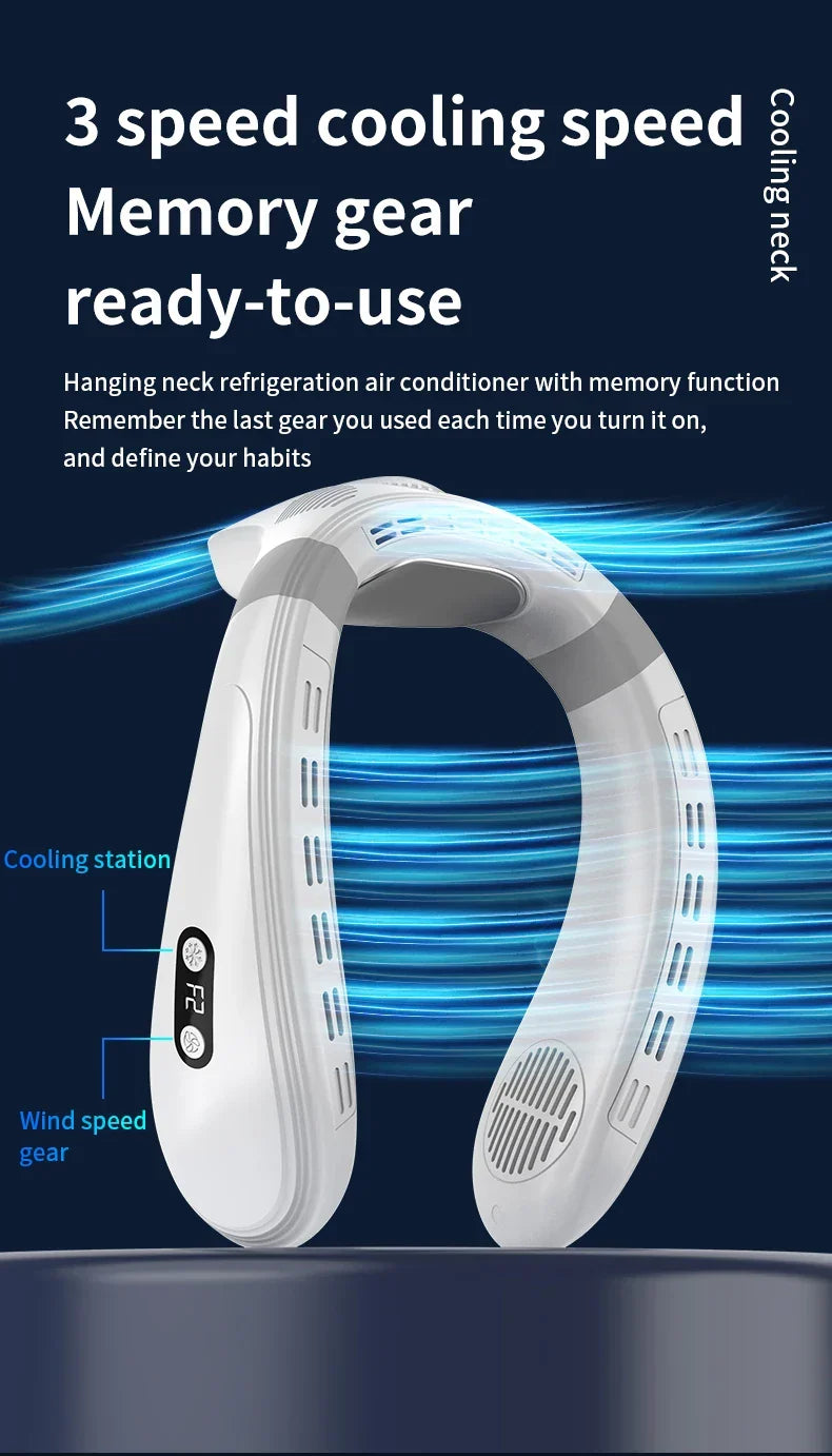 Portable Rechargeable Neck Fan, 5200mAh, Semiconductor Cooling, view 17