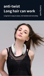 Portable Rechargeable Neck Fan, 5200mAh, Semiconductor Cooling, view 18