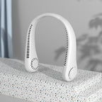 Portable Rechargeable Neck Fan with Three Speeds and LED Display, view 4