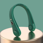 Portable Rechargeable Neck Fan with Three Speeds and LED Display, view 5