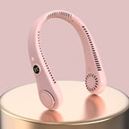 Portable Rechargeable Neck Fan with Three Speeds and LED Display, view 7