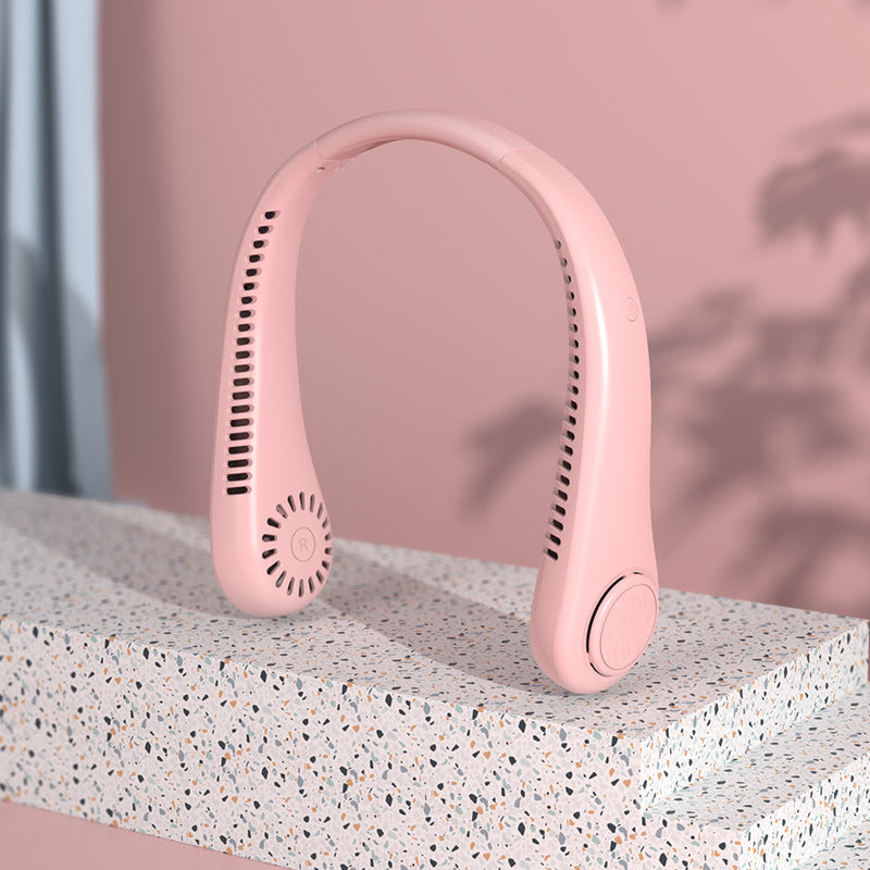 Portable Rechargeable Neck Fan with Three Speeds and LED Display, view 8