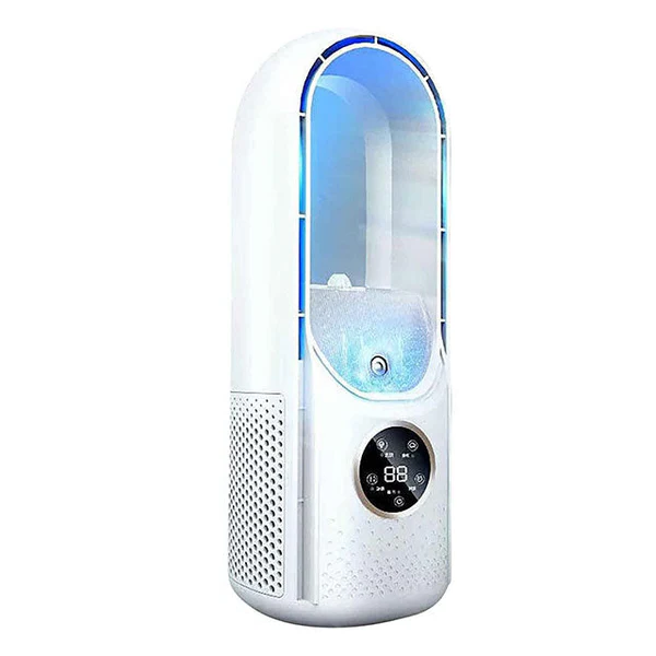 Portable USB Air Conditioner Humidifier with 100 ml Tank, 6 Speeds and Timer