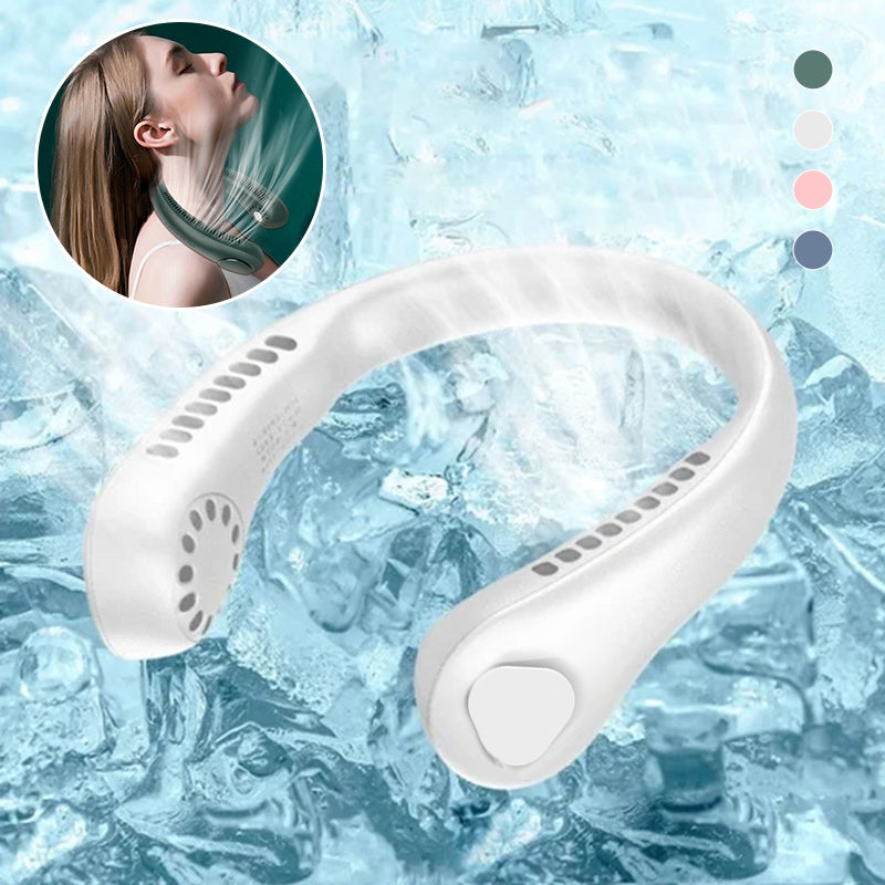 Portable USB Neck Fan in ABS, Hands-Free Wear, 195 × 167 × 57.3 mm, view 2
