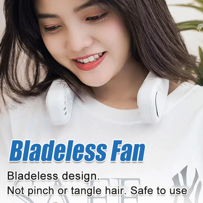 Portable USB Neck Fan in ABS, Hands-Free Wear, 195 × 167 × 57.3 mm, view 3