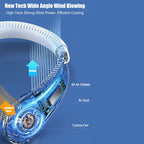 Portable USB Neck Fan in ABS, Hands-Free Wear, 195 × 167 × 57.3 mm, view 5