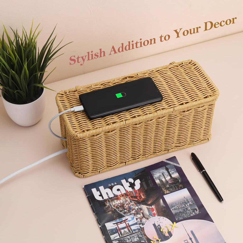 Practical Electronics Organizer Basket | High & Bury