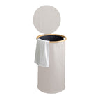 Practical Laundry Basket Soft Textile Wood | High & Bury