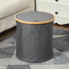Practical Laundry Container with Bamboo Lid | High & Bury