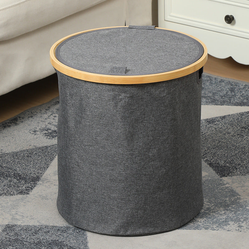 Practical Laundry Container with Bamboo Lid | High & Bury