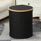 Practical Laundry Container with Bamboo Lid | High & Bury
