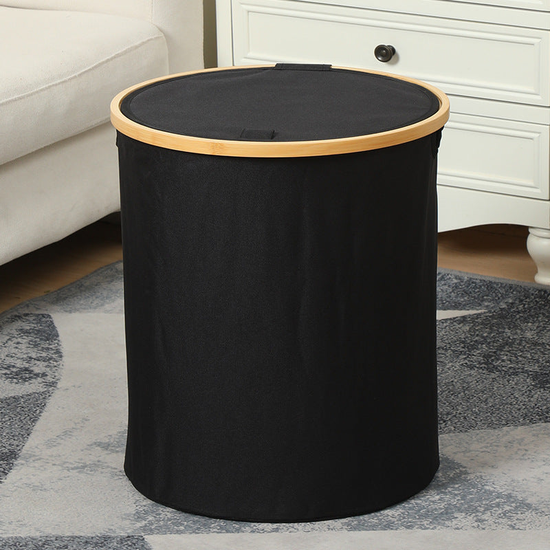 Practical Laundry Container with Bamboo Lid | High & Bury