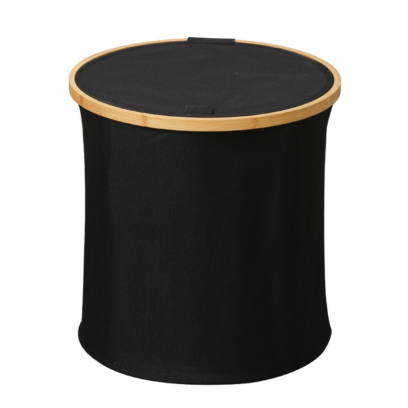 Practical Laundry Container with Bamboo Lid | High & Bury