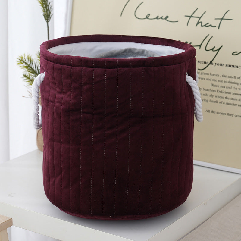Practical Storage Basket Dark Red Coral | High & Bury