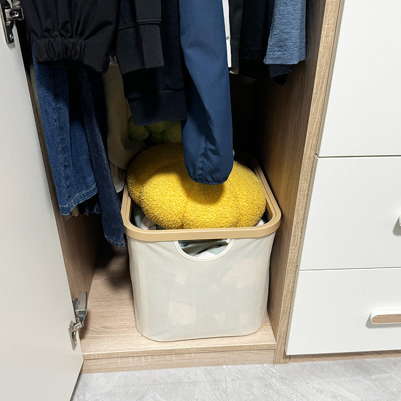Practical Storage Basket Gray Beige | High & Bury