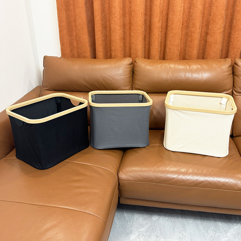 Practical Storage Basket Gray Beige | High & Bury